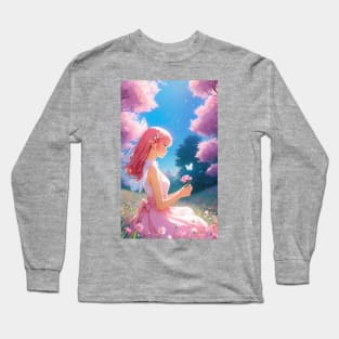 Fairy princess in pink Long Sleeve T-Shirt